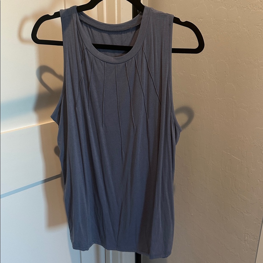 Sleeveless Blue Top